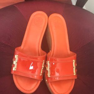 Tory Burch cork platform slides pre-loved
